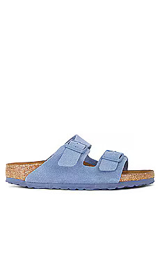 BIRKENSTOCK Arizona Soft Footbed Sandal in Elemental Blue from Revolve.com | Revolve Clothing (Global)