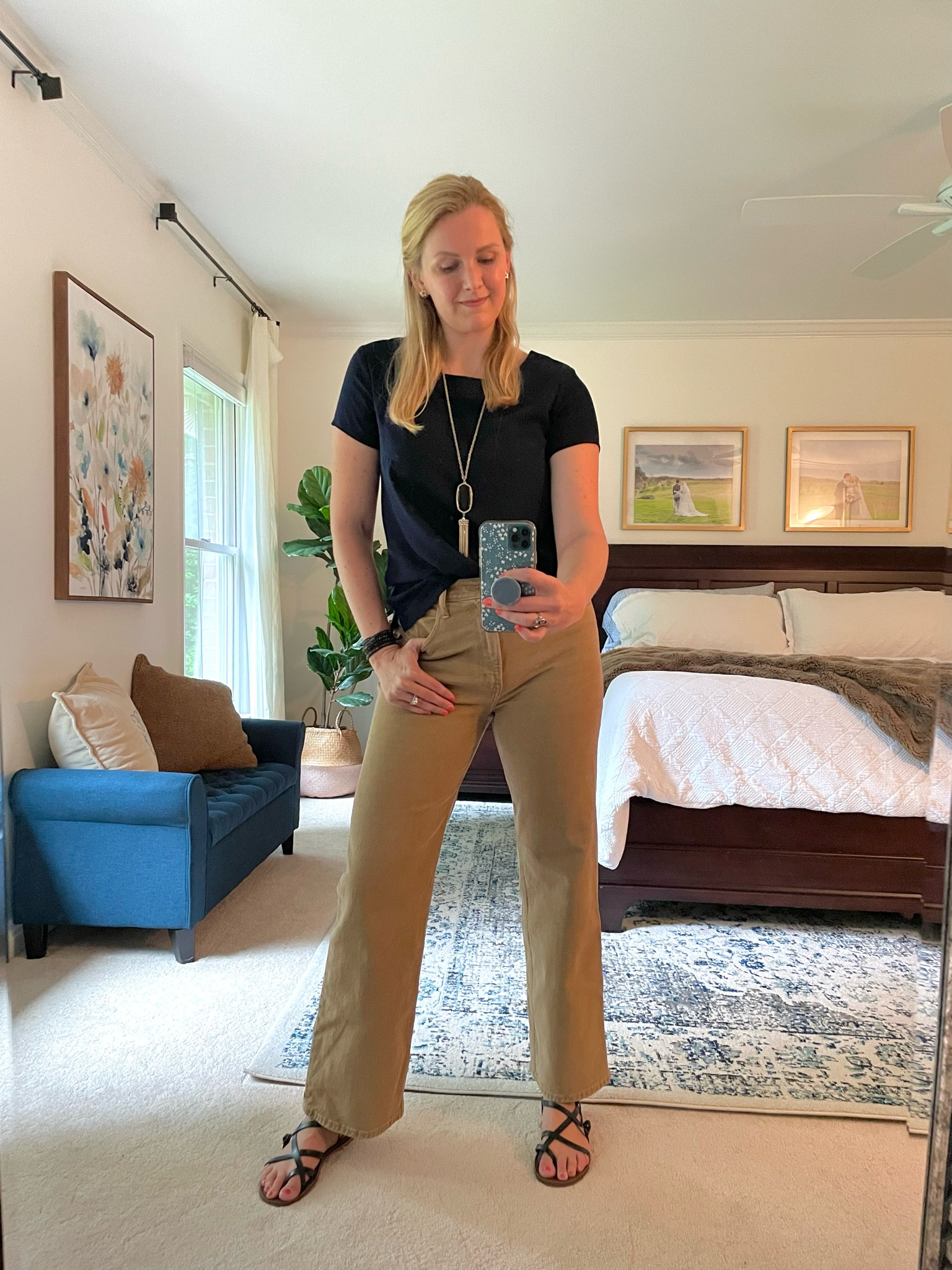 Outfit idea of the week – – I wore this to the office for a casual work look.

Silk top and wide leg jeans are no longer available but I found some very similar options, in case you are looking for something similar!

Summer to fall transition outfit ideas. 

#LTKSeasonal #LTKunder50 #LTKstyletip