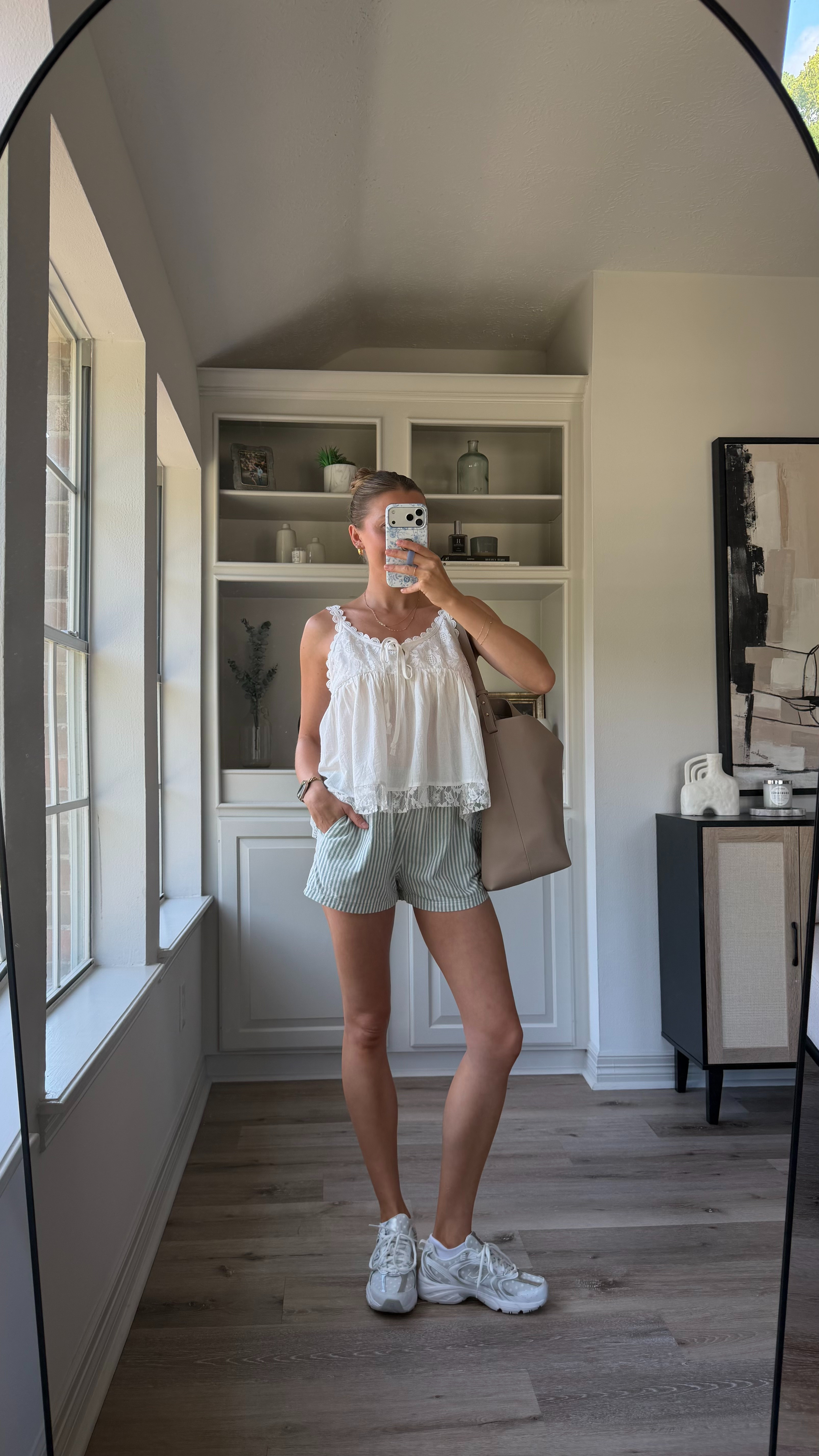 Cutie fp inspired flowy tank! Wearing S in tank, M shorts
 

 #LTKootd #LTKmomlife