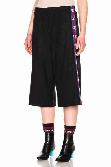 VETEMENTS x Champion Shorts with Tape in Black. - size M (also in ) | FORWARD by elyse walker