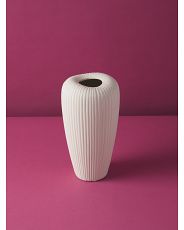 12in Ceramic Ribbed Vase | HomeGoods