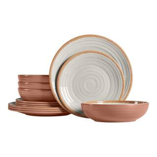 Azria Melamine Dinnerware Set in Ivory (Service for 4) | The Home Depot