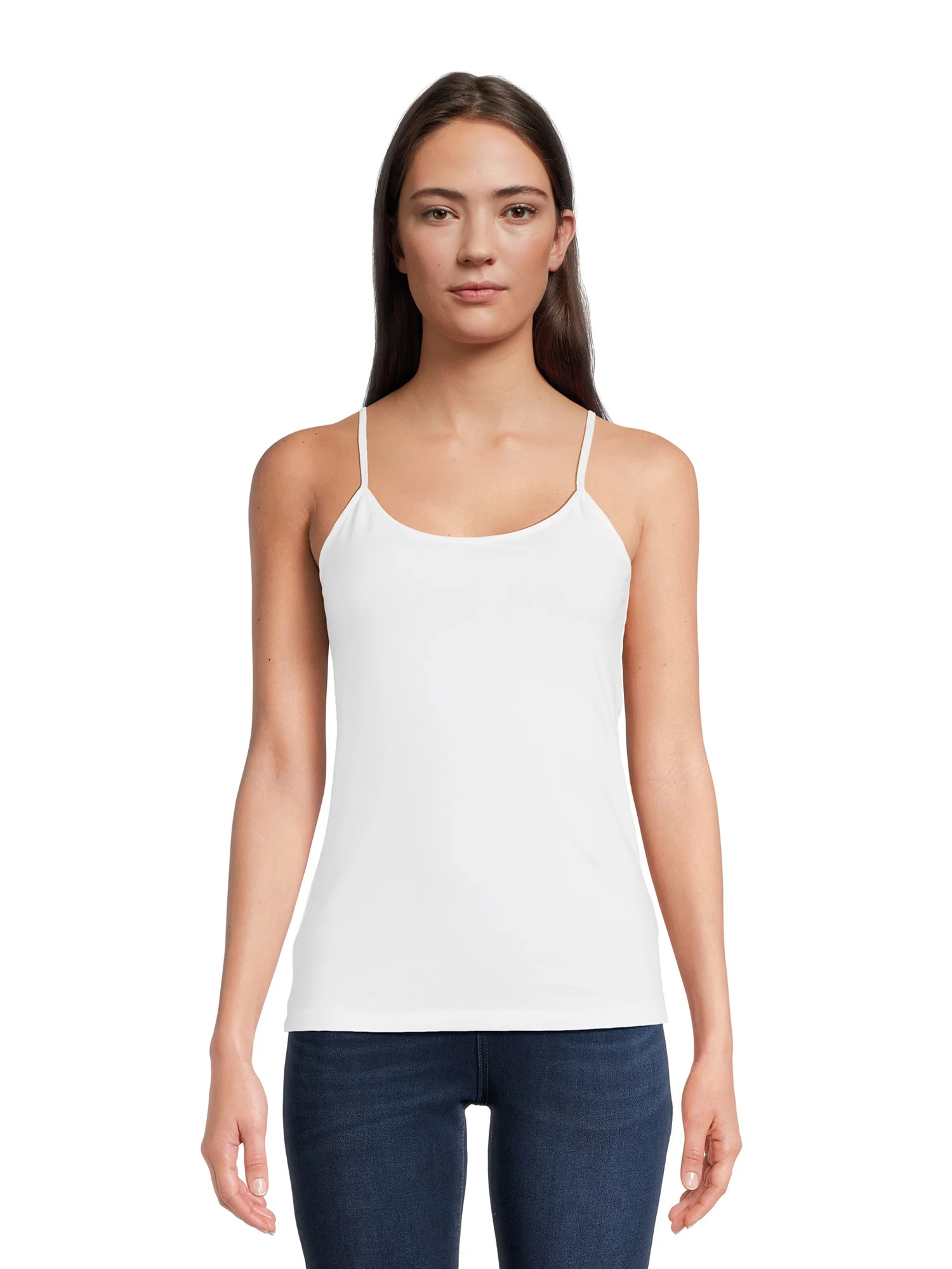 Time and Tru Women's Cami with Adjustable Straps, 5 Pack, Sizes XS-XXXL - Walmart.com | Walmart (US)
