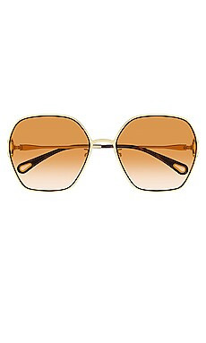 Chloe Austine Square in Shiny Classic Gold & Orange from Revolve.com | Revolve Clothing (Global)