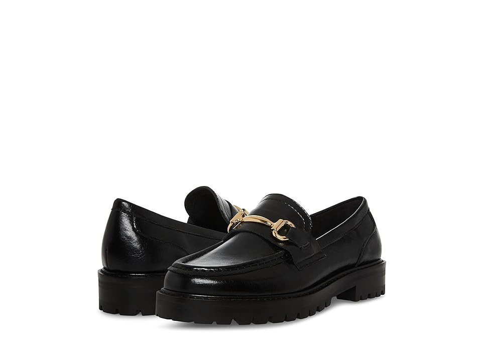 Steve Madden Mistor Loafer (Black Leather) Women's Shoes | Zappos