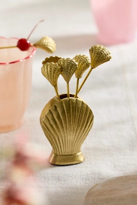 Shell Icon Cocktail Picks, Set of 6 | Anthropologie (US)