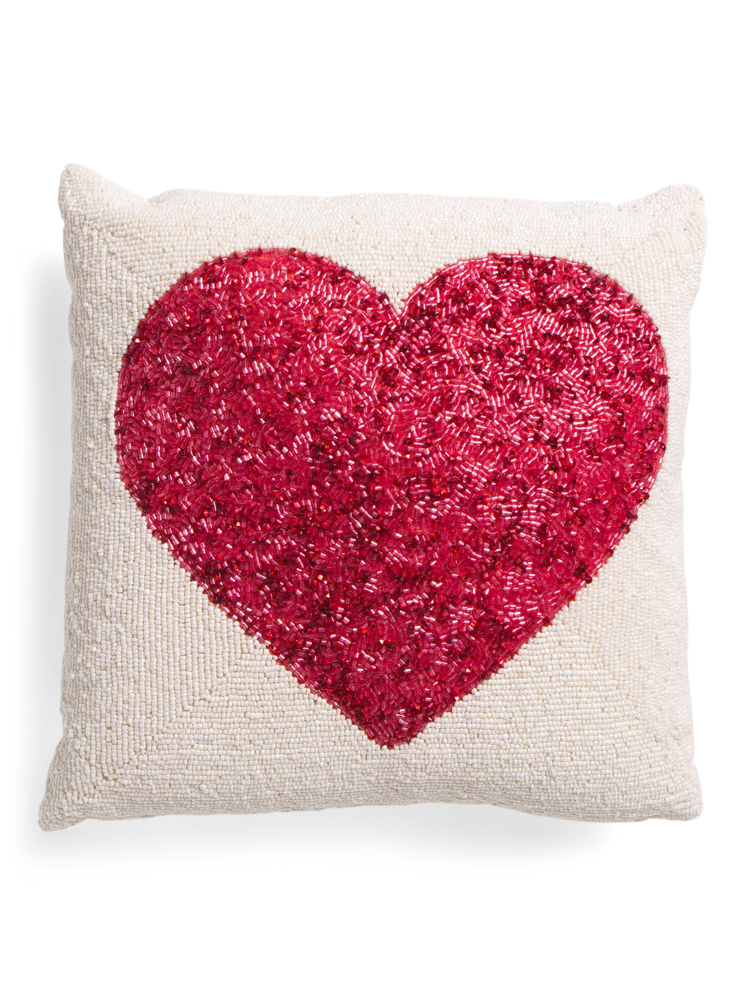16x16 Fully Beaded Heart Pillow | The Global Decor Shop | Marshalls | Marshalls
