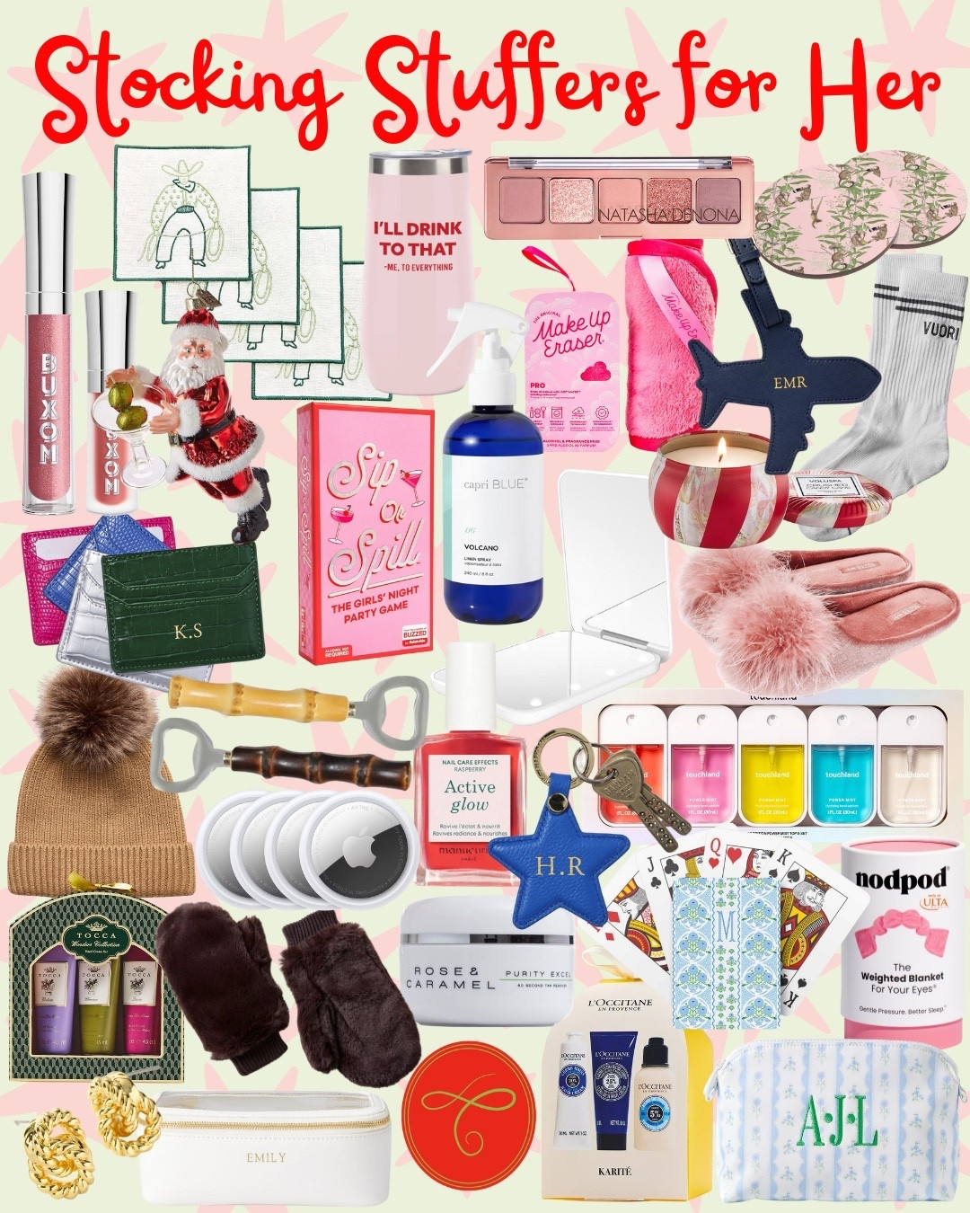 STOCKING STUFFERS FOR HER 🎄

Stocking stuffers for girls, stocking stuffers for women, stocking stuffers for mom, stocking stuffers for teens, stocking stuffer ideas, affordable stocking stuffers, Secret Santa, gifts for her, gifts for women, gifts for mom, gifts for teens, gift for her, gift for women, gift for mom, gift for teens, stocking stuffers her, stocking stuffers women, stocking fillers, holiday gifting, holiday gifts, preppy gifting, CapsuleByCoCo

#stockingstuffersforher #stockingstuffers #affordablestockingstuffers #stockingstufferideas #giftideas

#LTKGiftGuide #LTKCyberWeek #LTKHoliday