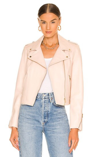 Donna 21 Moto Jacket in Ballet Pink | Revolve Clothing (Global)