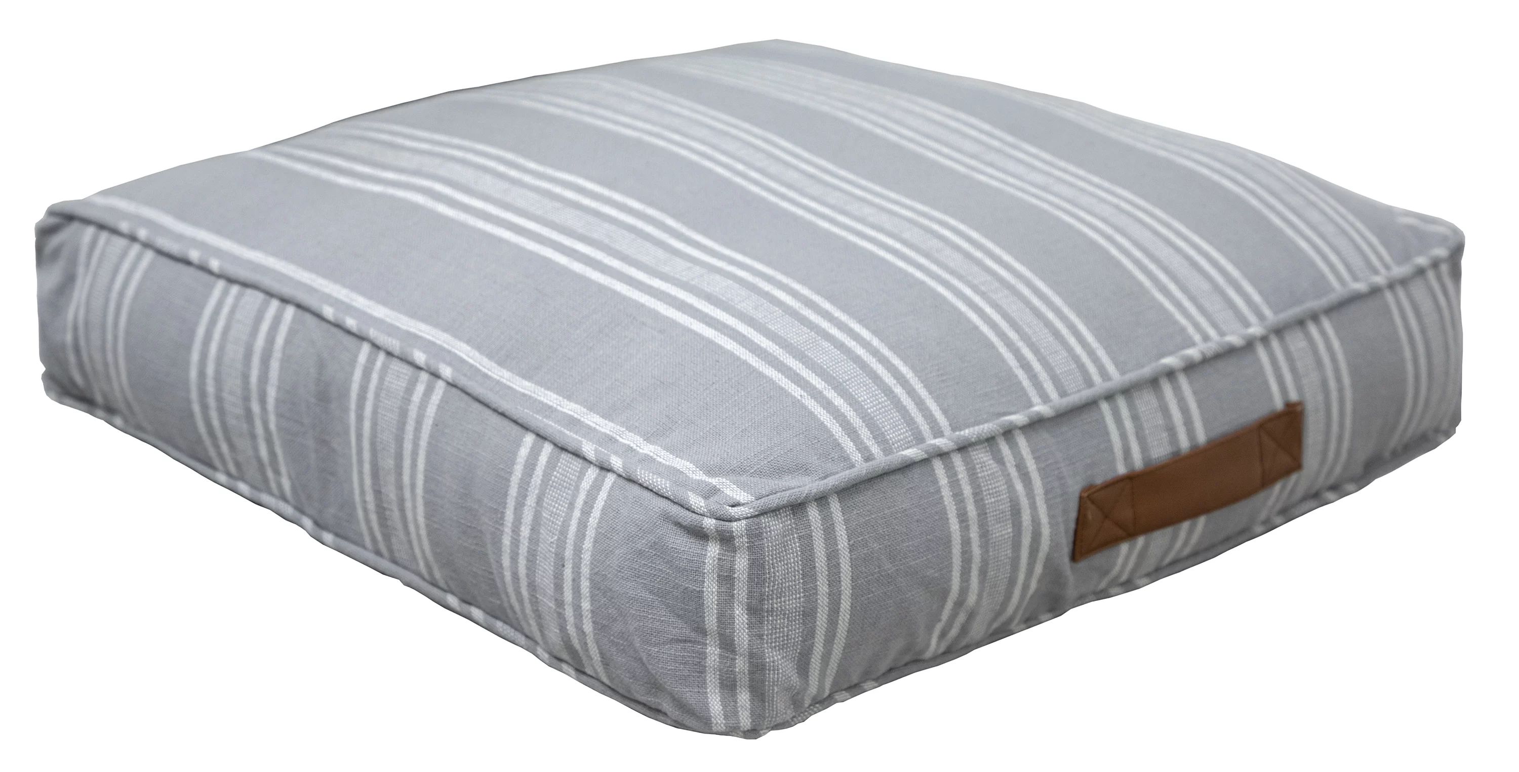 Better Homes & Gardens Yarn Dyed Floor Pillow, Gray & White, 24" x 24" | Walmart (US)