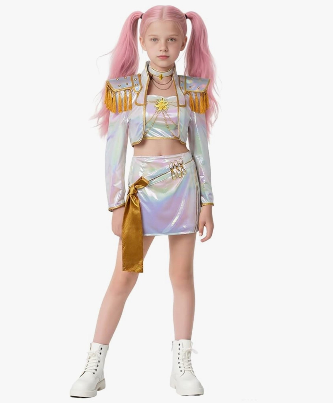 Girls Demon Hunter Pop Singer Coat Jacket Top Skirt Golden Shoulder Patches Full Set Mira Dance Stage Outfit Set #kpopdemonhunter

#LTKParties #LTKFindsUnder50 #LTKKids