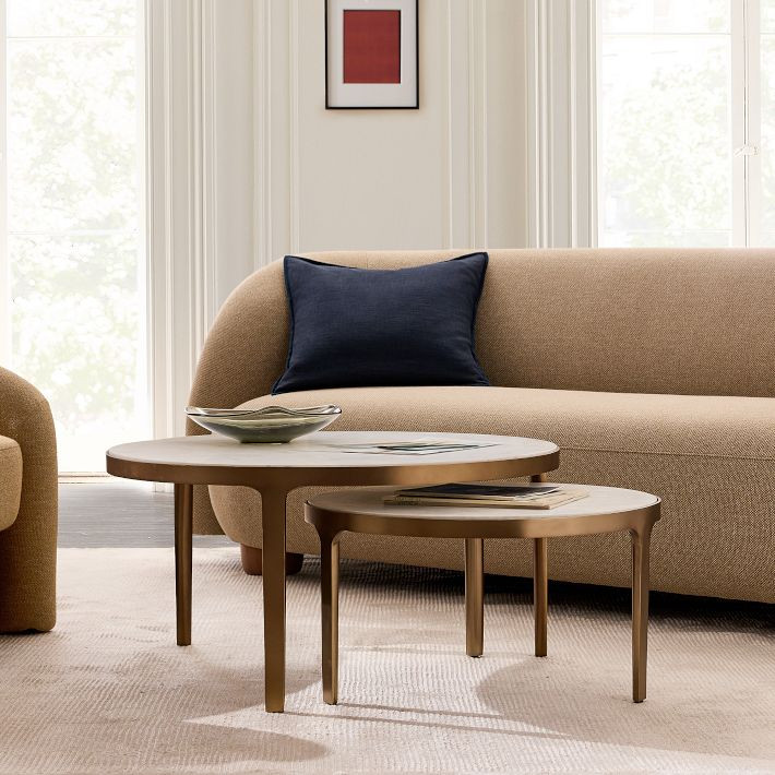 Elwell Marble Nesting Coffee Tables (24"–32") | West Elm (US)