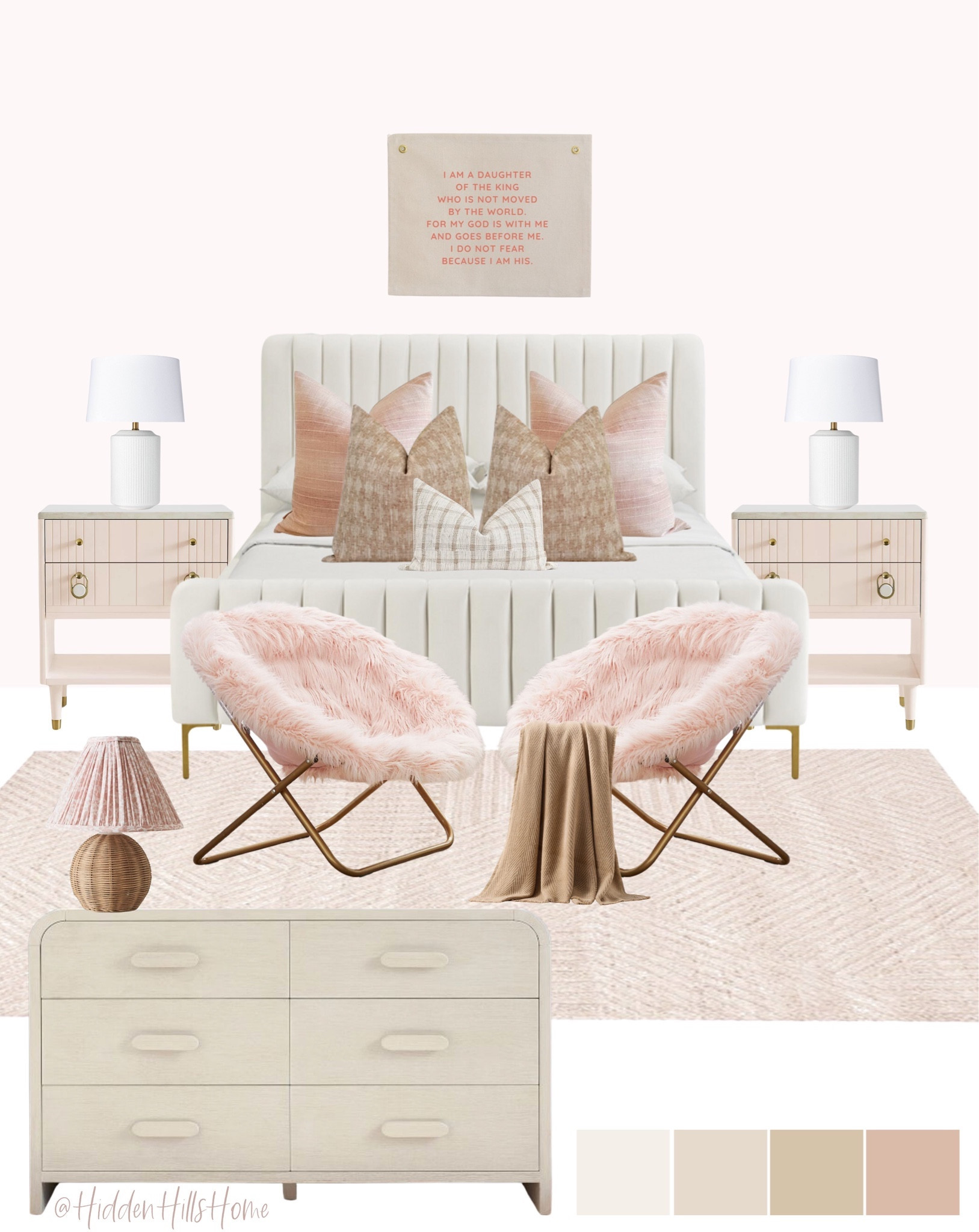 Teen girls room decor, girls bedroom decor idea, Tween girls room decor mood board pink bedroom 
#girlsbedroom

Wall color is SW Cosmetic Blush lightened 25% 

#LTKsalealert #LTKhome #LTKkids