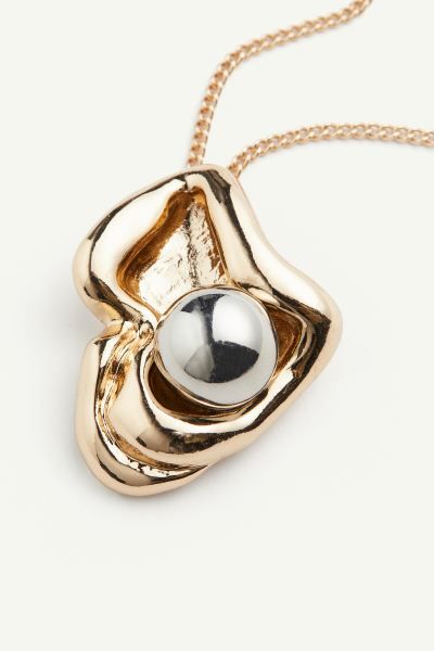 Organic-shaped Pendant Necklace - Gold-colored - Ladies | H&M US | H&M (US + CA)