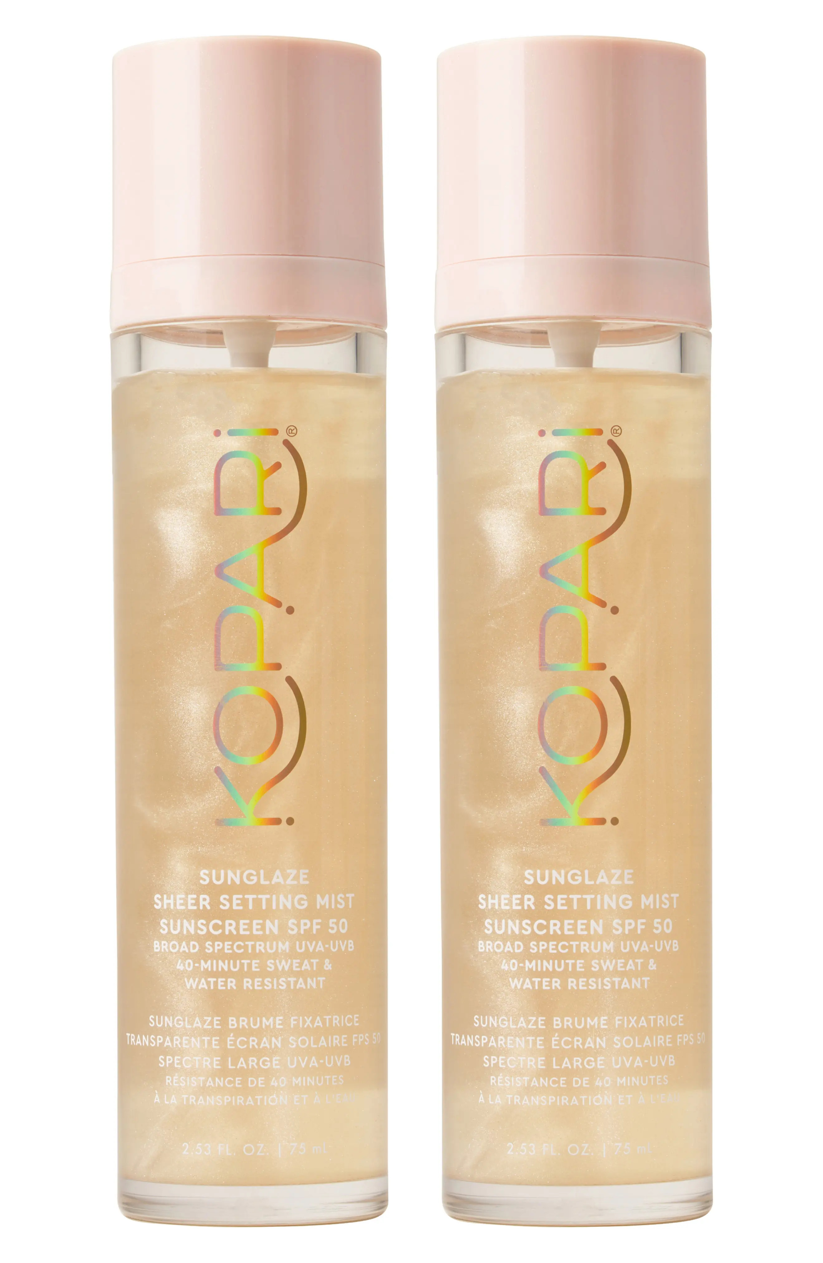 Sunglaze Sheer Setting Mist Sunscreen SPF 50 Duo $68 Value (Women) | Nordstrom | Nordstrom