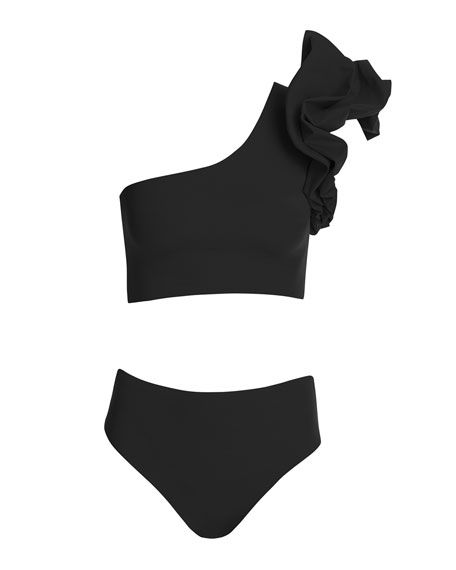 MAYGEL CORONEL Luisa Asymmetric Two-Piece Swimsuit | Neiman Marcus