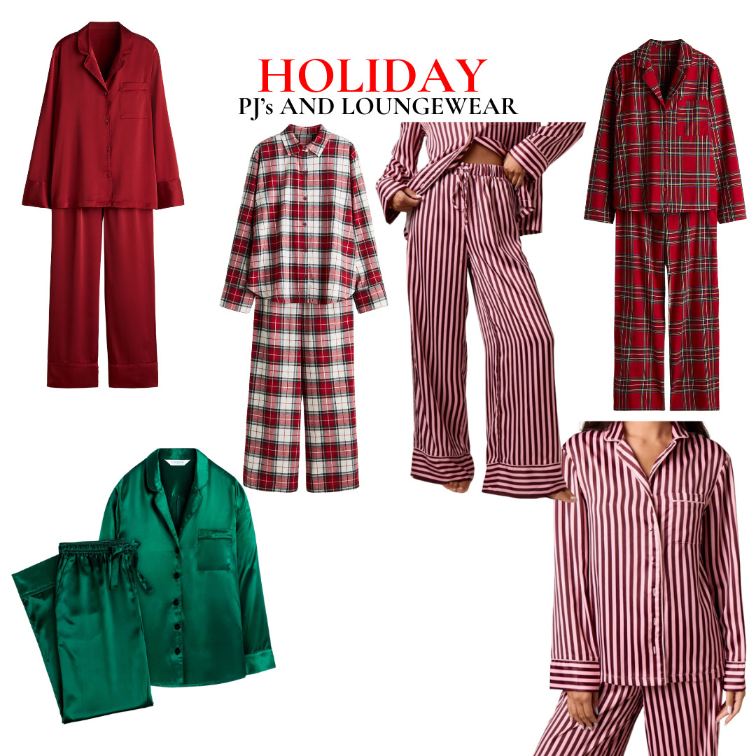 Christmas holiday cozy pajamas. Holiday lounge sets can also be a good gifting idea for that girl in your life. 

 #LTKsale #LTKgiftguide #LTKholiday