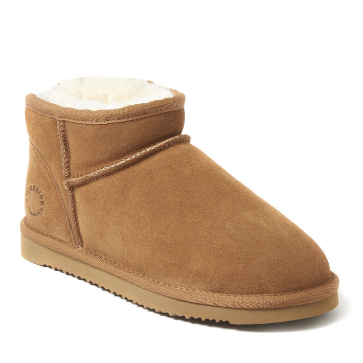 Women's Fireside by Dearfoams Riverland Genuine Shearling Micro Bootie | Dearfoams