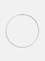 Billie Sterling Silver Tennis Necklace - Sterling Silver | BaubleBar