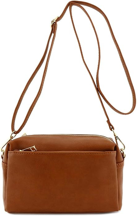 Triple Zip Small Crossbody Bag | Amazon (US)