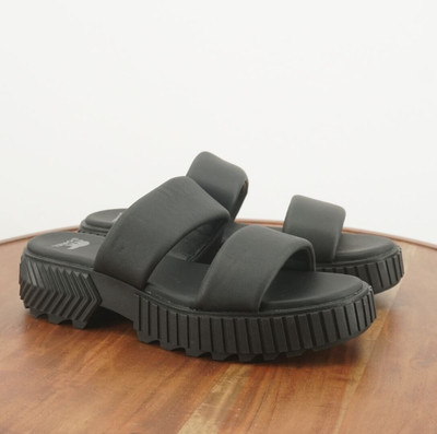 Sorel Womens Ona Streetworks Slide Mid Sandals Black Leather Platform Size 11 | eBay | eBay US