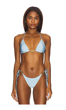 ASTA RESORT Juliana Bikini Top in Sky Blue from Revolve.com | Revolve Clothing (Global)