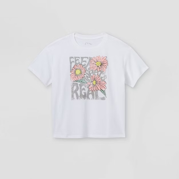 Girls' Boxy Short Sleeve Graphic T-Shirt - art class™ | Target