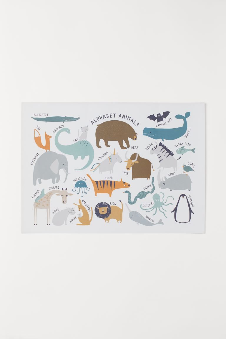 Poster with a printed motif. Weight of paper 200 GSM. Size 19 3/4 x 27 1/2 in. | H&M (US + CA)