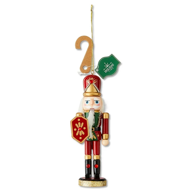 Nutcracker Christmas Ornament, Red, 5.5", by Holiday Time | Walmart (US)