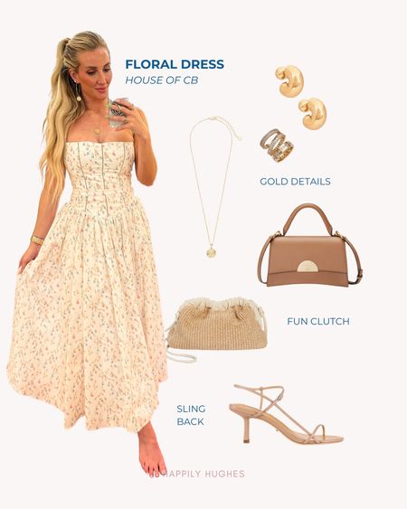 Spring and summer outfits on repeat 

Floral dresses 
Bright heels 
Gold jewellery 
Designer bags 

#LTKStyleTip #LTKSeasonal #LTKParties