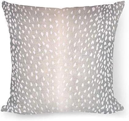 Antelope Print Pillow Cover Fawn Throw Pillow Cover Deer Pillow Cover Aqua Linen Pillow Aqua Blue... | Amazon (US)