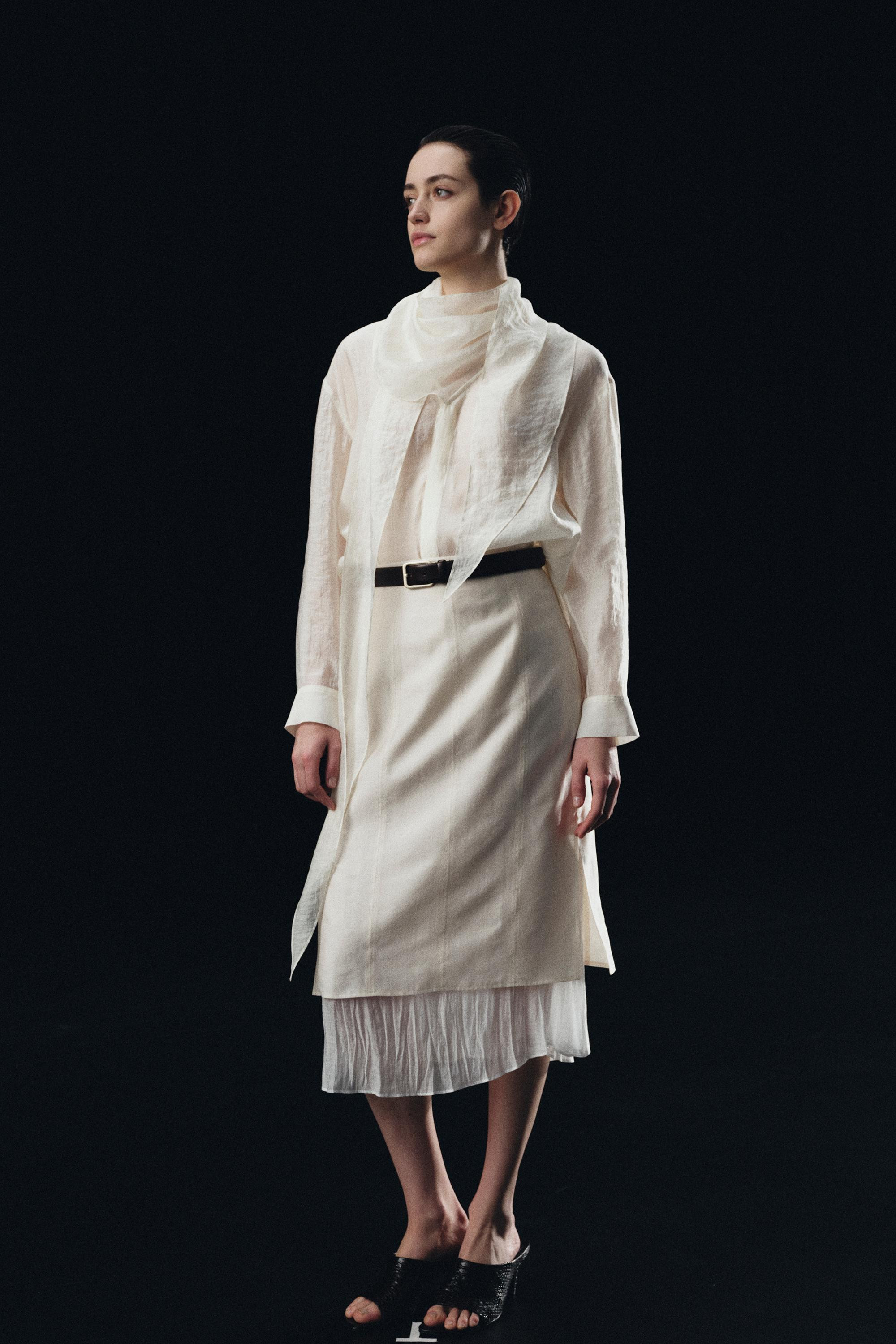 ZW COLLECTION COMBINATION MIDI SKIRT | Zara US