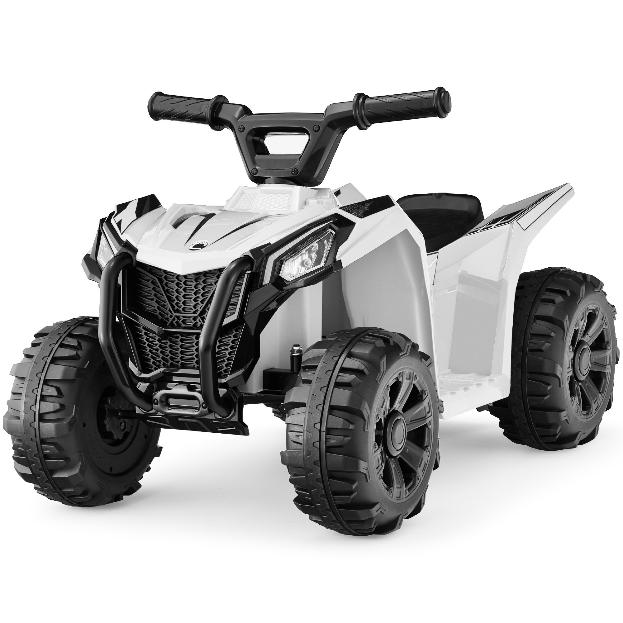 6V Ride-On 4-Wheeler Quad ATV Car For Kids w/ 1.8mph Max Speed, Treaded Tires - White - Best Choice Products Online | Best Choice Products 