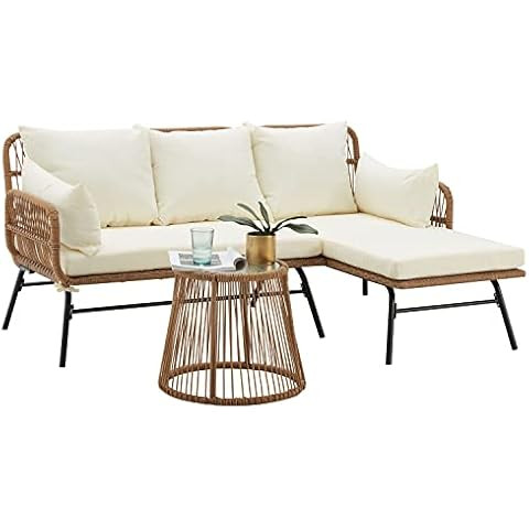 Best Choice Products Outdoor Rope Woven Sectional Patio Furniture L-Shaped Conversation Sofa Set ... | Amazon (US)