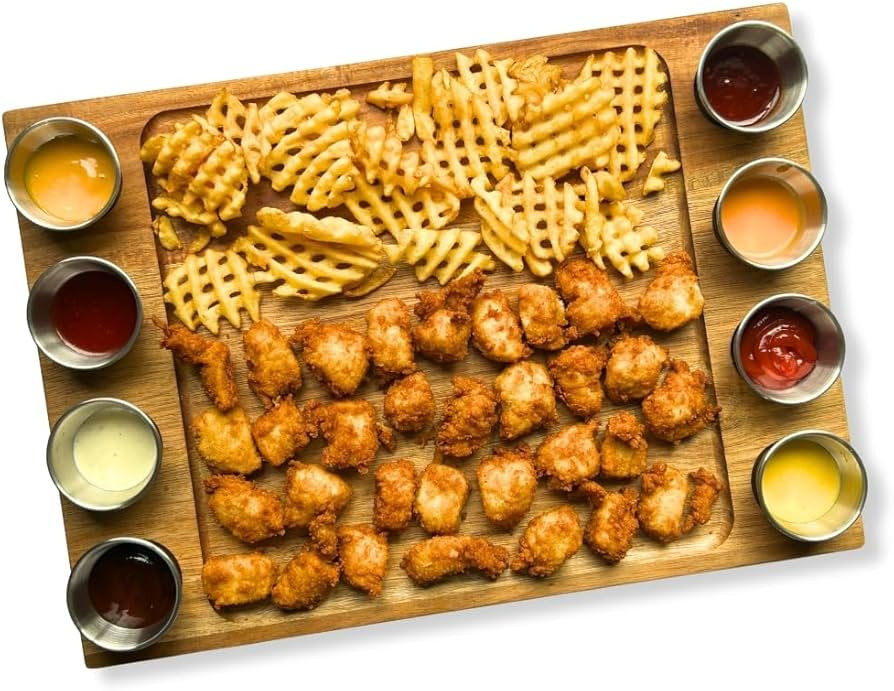 Serving Tray Set: Double Sided Charcuterie Board: 8 Sauce Cups - House Warming Gifts New Home, Ho... | Amazon (US)