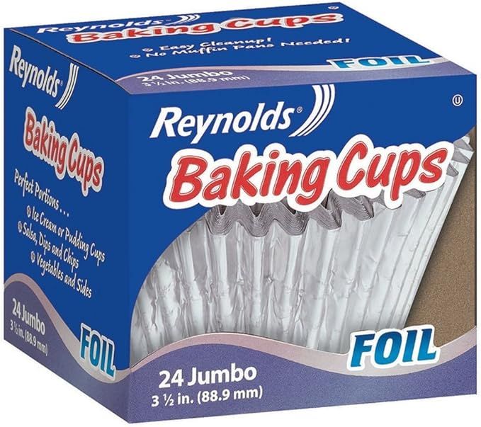 Reynolds Jumbo Foil Cupcake Liners, 24 Count (Pack of 12), 268 Total | Amazon (US)