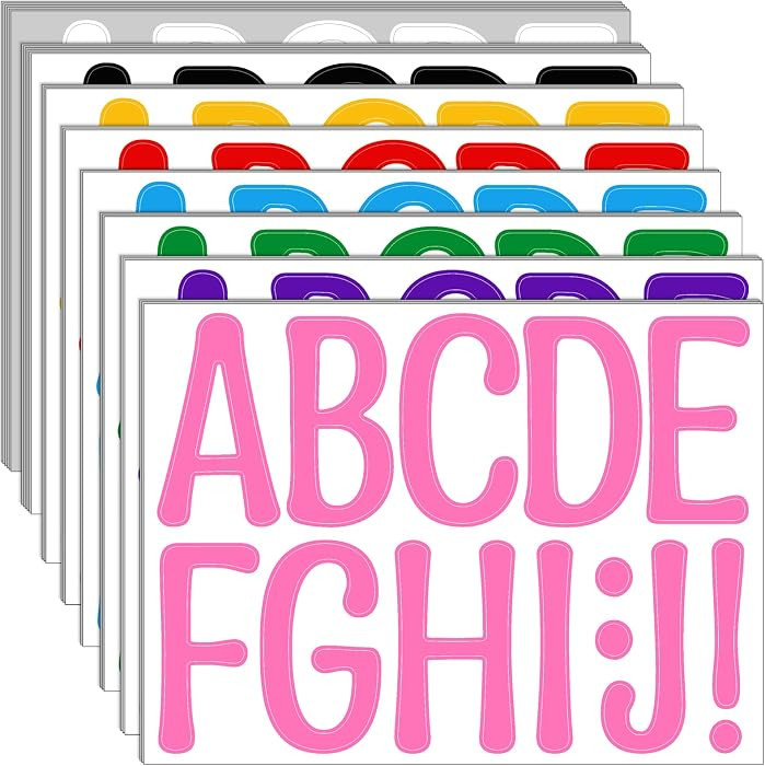 Bemeol 30 Sheets Large Letter Stickers 4 Inch Alphabet Letter Stickers Self Adhesive Sticker Lett... | Amazon (US)
