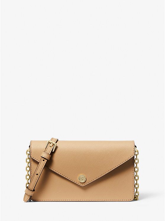 Small Saffiano Leather Envelope Crossbody Bag | Michael Kors US