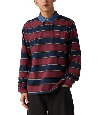 Levi's� Striped Long Sleeve Rugby Shirt - XL | Dillard's