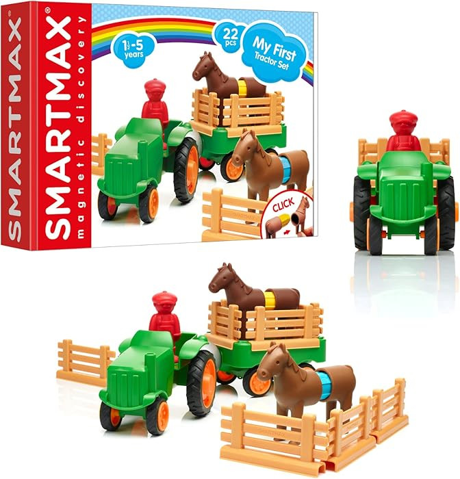 SmartMax My First Farm Tractor Magnetic Discovery Play Set with Moving Tractor | Amazon (US)