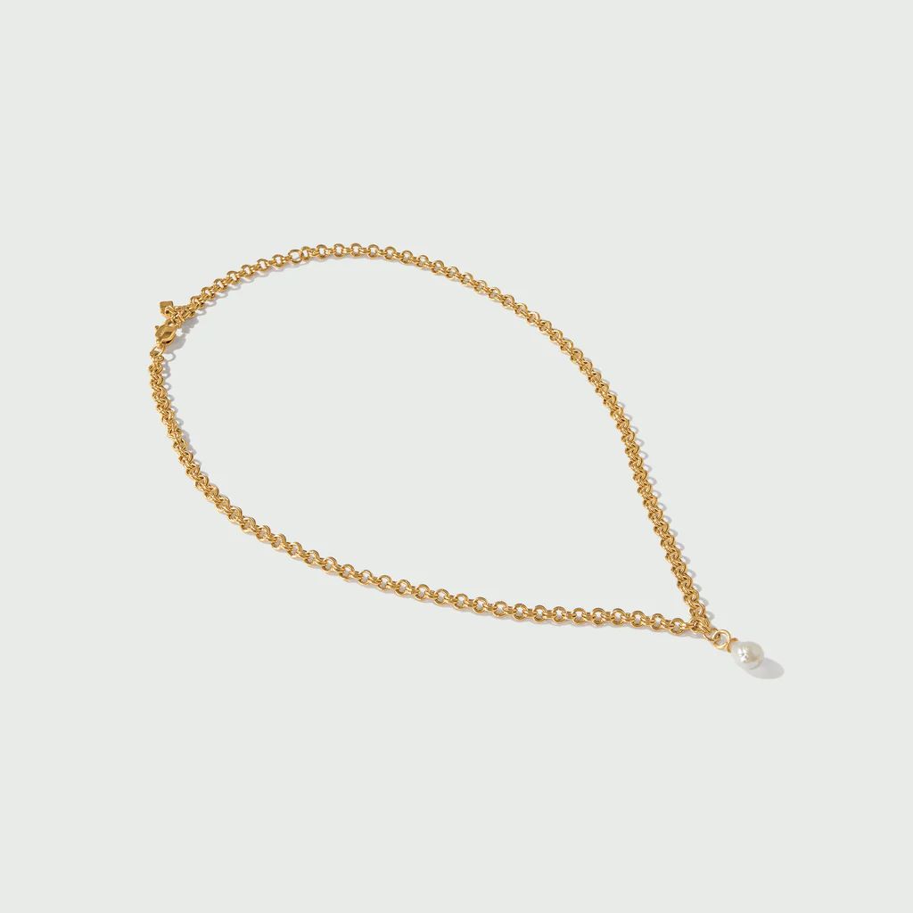 LUXE Chain & Pearl Necklace | Orelia