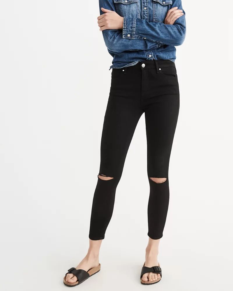 Ripped Super Skinny Ankle Jeans | Abercrombie & Fitch US & UK