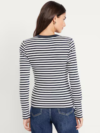 Snug Long-Sleeve Crew-Neck T-Shirt | Old Navy (US)