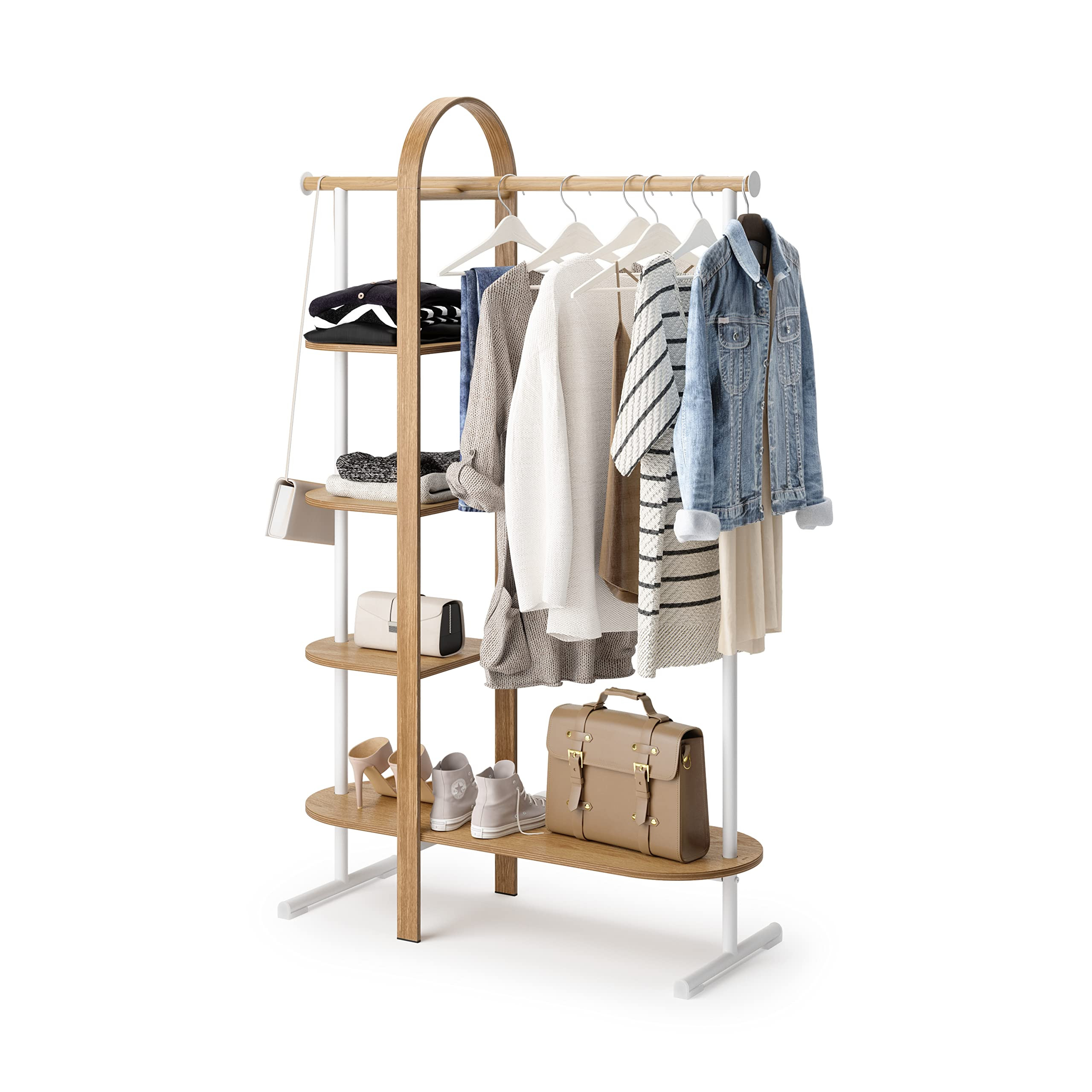 Umbra Bellwood Garment Rack, White/Natural | Amazon (US)