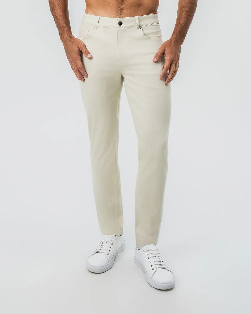 Performance Cotton Twill 5 Pocket Pant - White | State and Liberty (US)