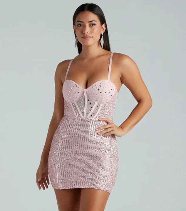 Dusk Til' Dawn Sequin Corset Mini Dress | Windsor Stores