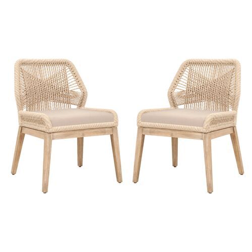 S/2 Easton Side Chairs, Sand/Light Gray | One Kings Lane