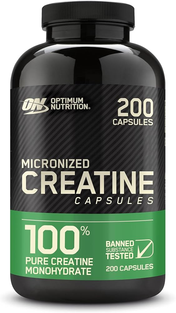 Optimum Nutrition Micronized Creatine Monohydrate Capsules, Keto Friendly, 2500mg, 200 Capsules (... | Amazon (US)