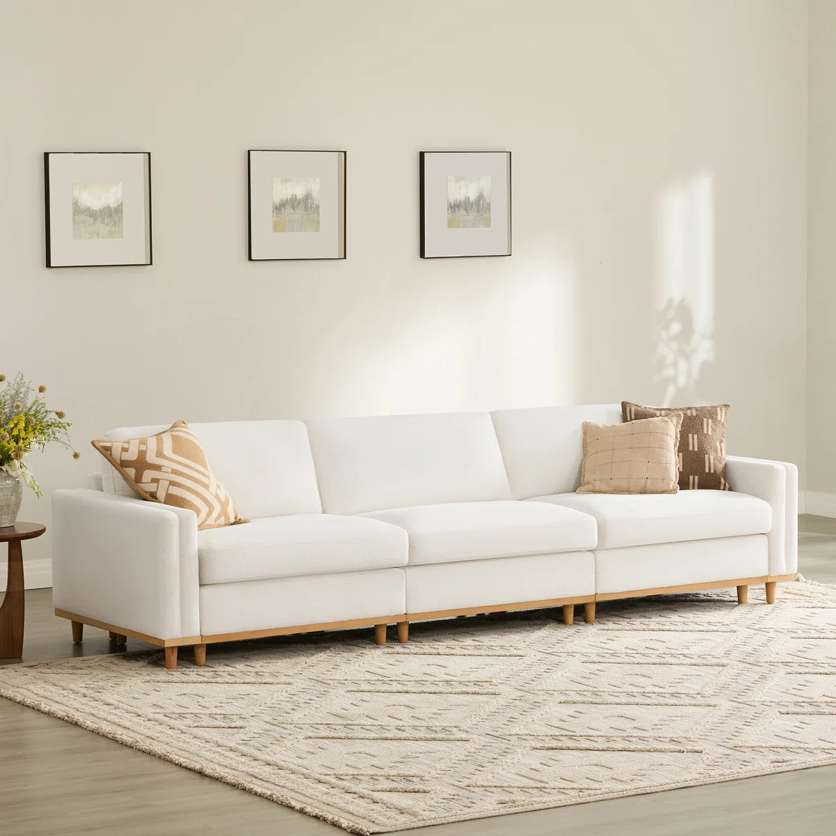 Laima 3-Piece Oversized Modular Sofa With Solid Wood Legs | Wayfair North America