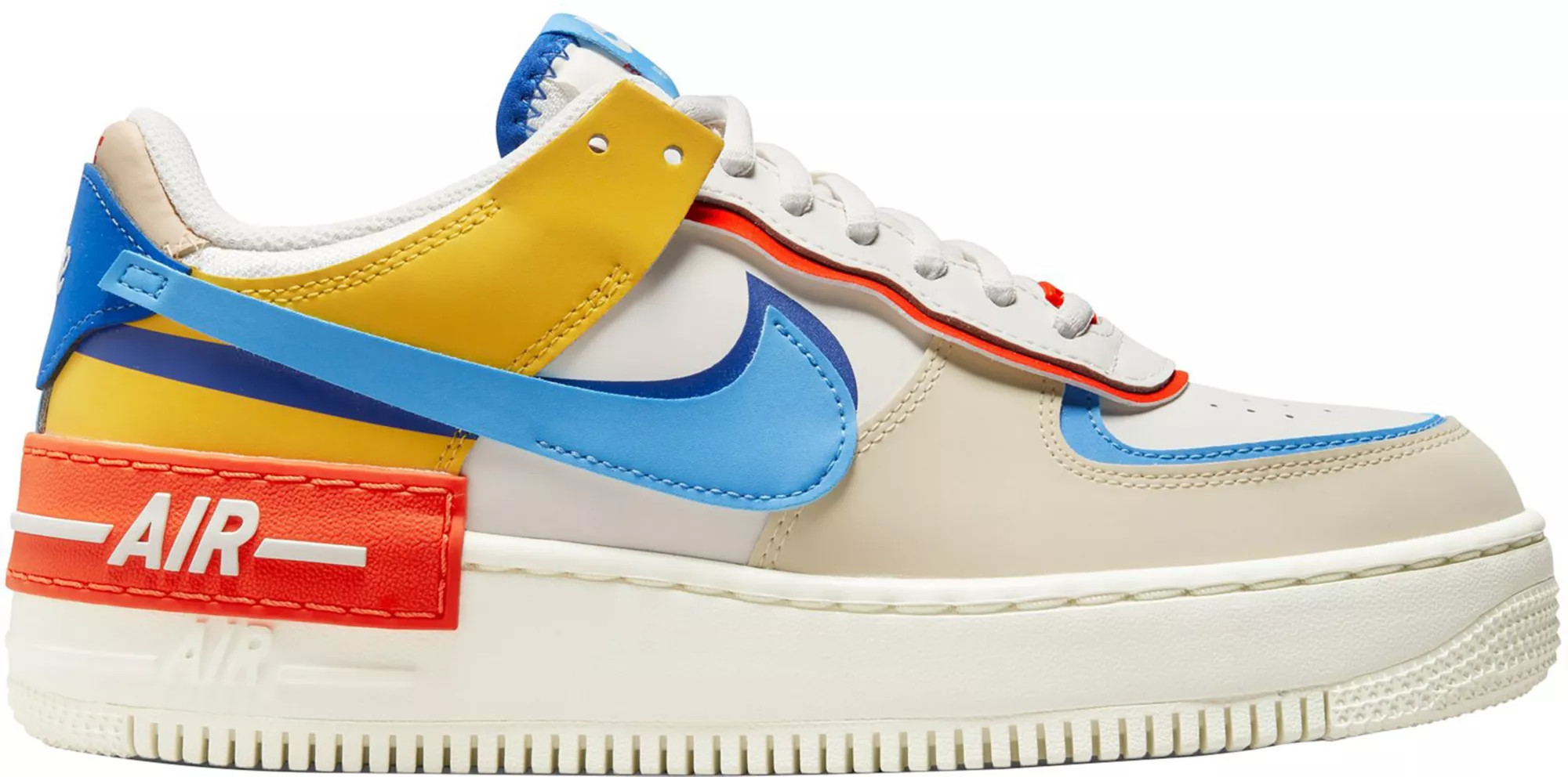 Nike Women's Air Force 1 Shadow Shoes, Size 7, Sail/Blue Void | Dick's Sporting Goods